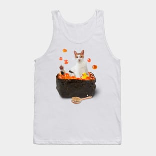 Cat Bathing in Luxurious Salmon Caviar | Sushi Cat Tank Top